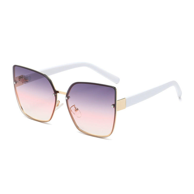Ladies Oversized Sunglasses with Gradient Protection Bowlift
