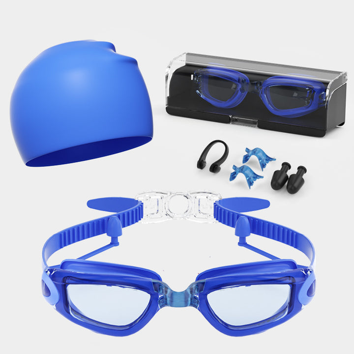 High-Performance Swimming Goggles Set Bowlift