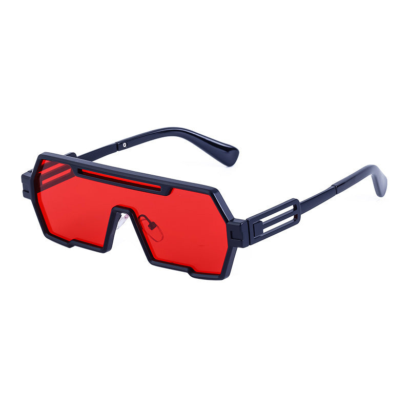 Women's fashionable sunglasses in a futuristic design with a wide frame Bowlift