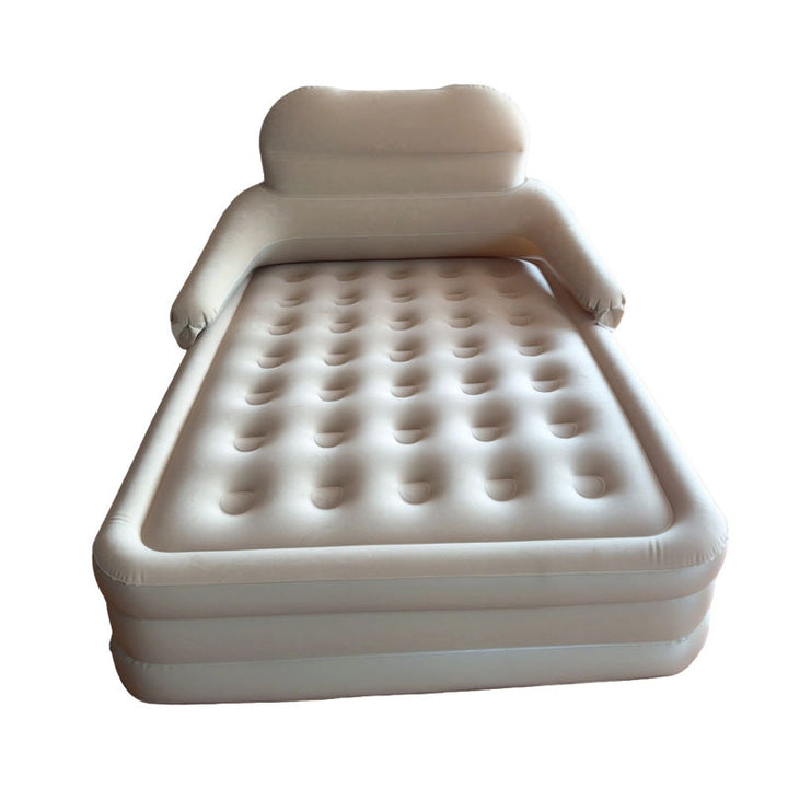 automatic inflation elevated inflatable air bed with upright backrest and integrated pillow supports Bowlift