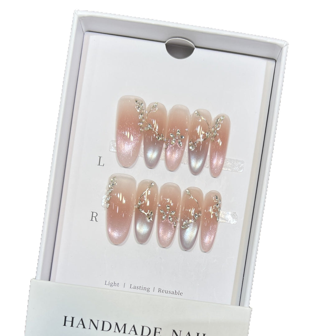 Reusable Elegant Press-On Nail Art Set Bowlift