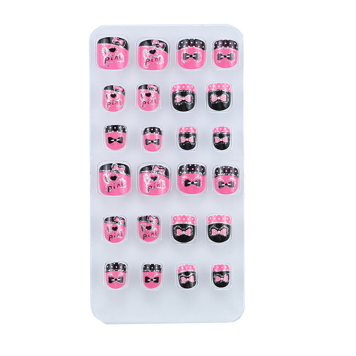 Playful Cartoon Animal Press-On Nail Set Bowlift