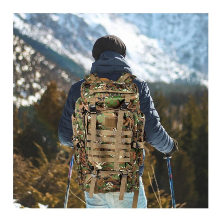 Tactical backpack with modular compartments and breathable back Bowlift
