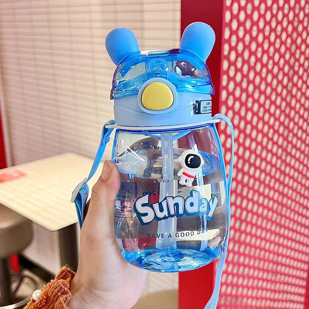 Ladies Animal-Friendly Water Bottle with Practical Straw Bowlift