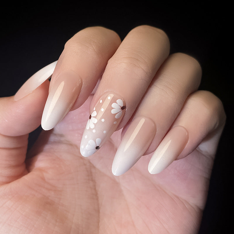 Floral Ombre Press-On Nail Art Bowlift