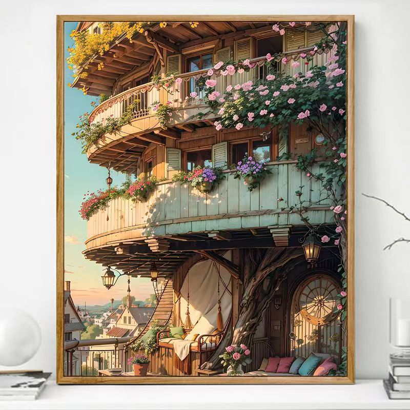 Cozy Balcony Art Print Bowlift