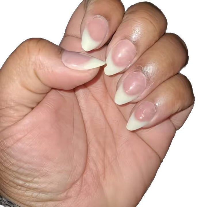 French Tip Acrylic Nail Set Bowlift