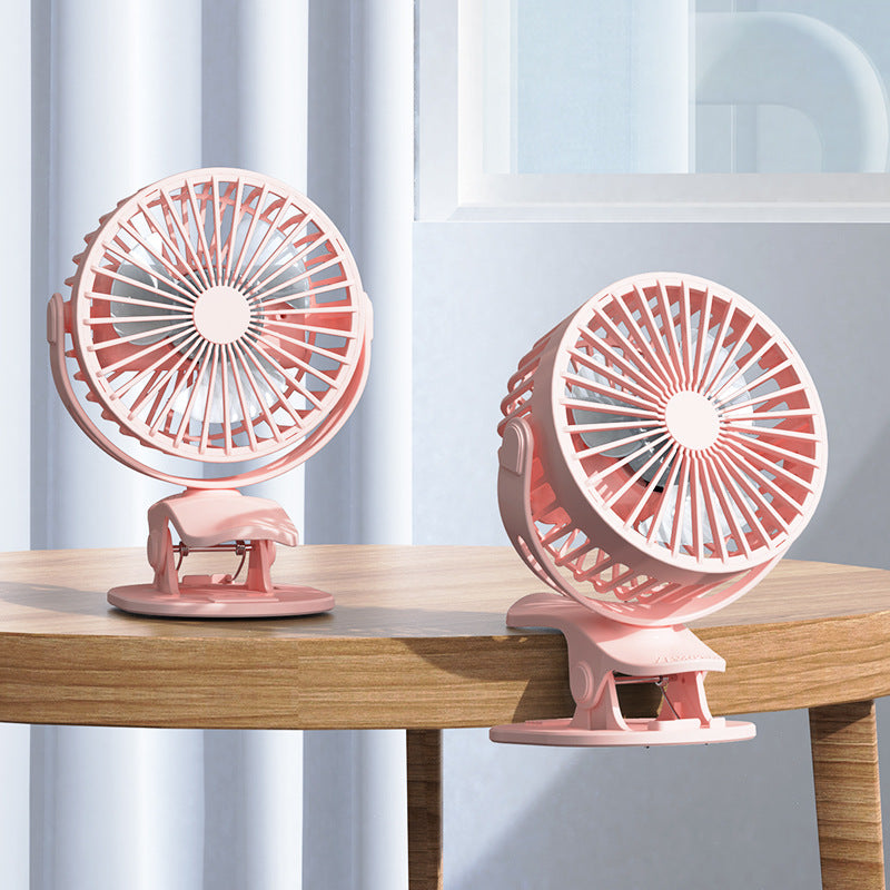 Portable table fan with clip function and quiet operation Bowlift