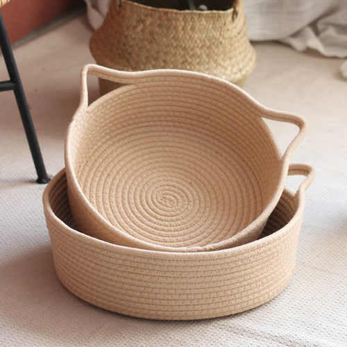 Decorated basket with practical handles Bowlift