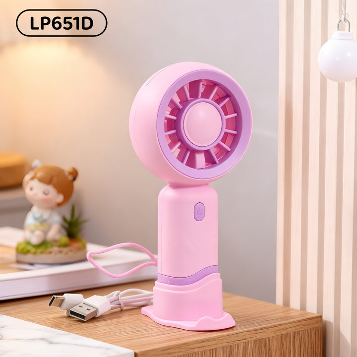 Women's Portable Mini Fan with Innovative Design and USB Charging Function Bowlift