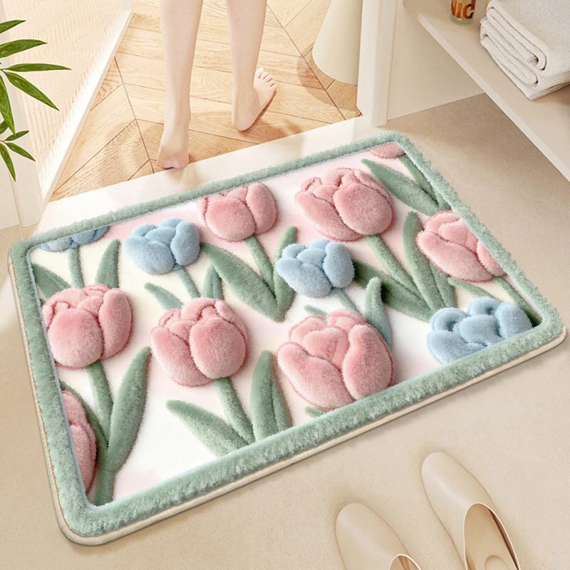 Decorative Floral Bath Mat