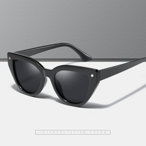 Women's Cat-Eye Sunglasses with Distinctive Animal Print Pattern Bowlift