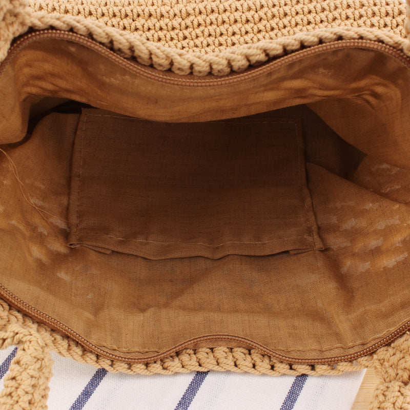 Net shopping bag made of hand-knotted natural material Bowlift