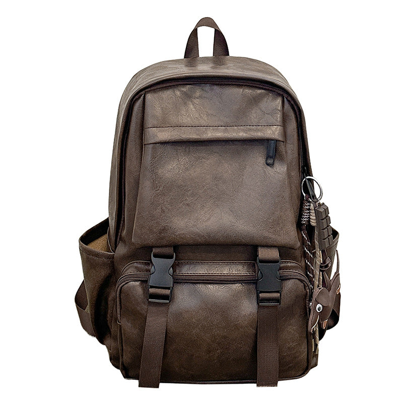Vintage-Style Leather Backpack Bowlift