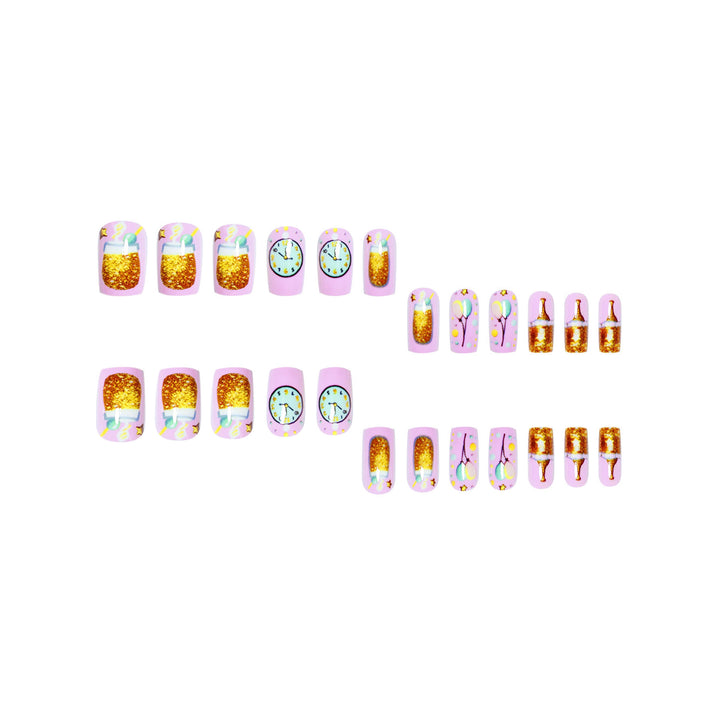 Festive Celebration Press-On Nail Art Bowlift