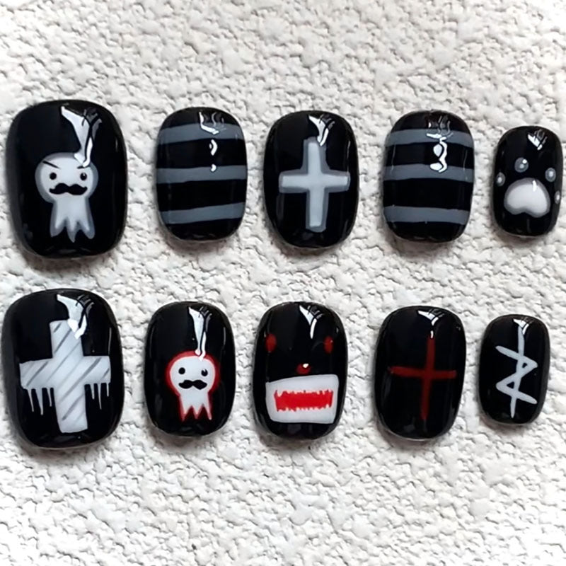 Thematic Press-On Nail Art Bowlift