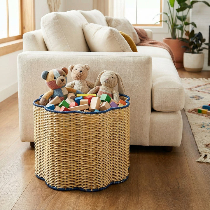 Stylish storage basket with wavy edge Bowlift