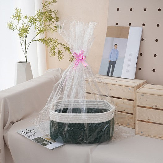 Natural storage basket with ribbons Bowlift