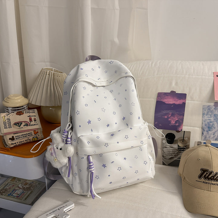 Fashionable backpack with colorful star pattern Bowlift