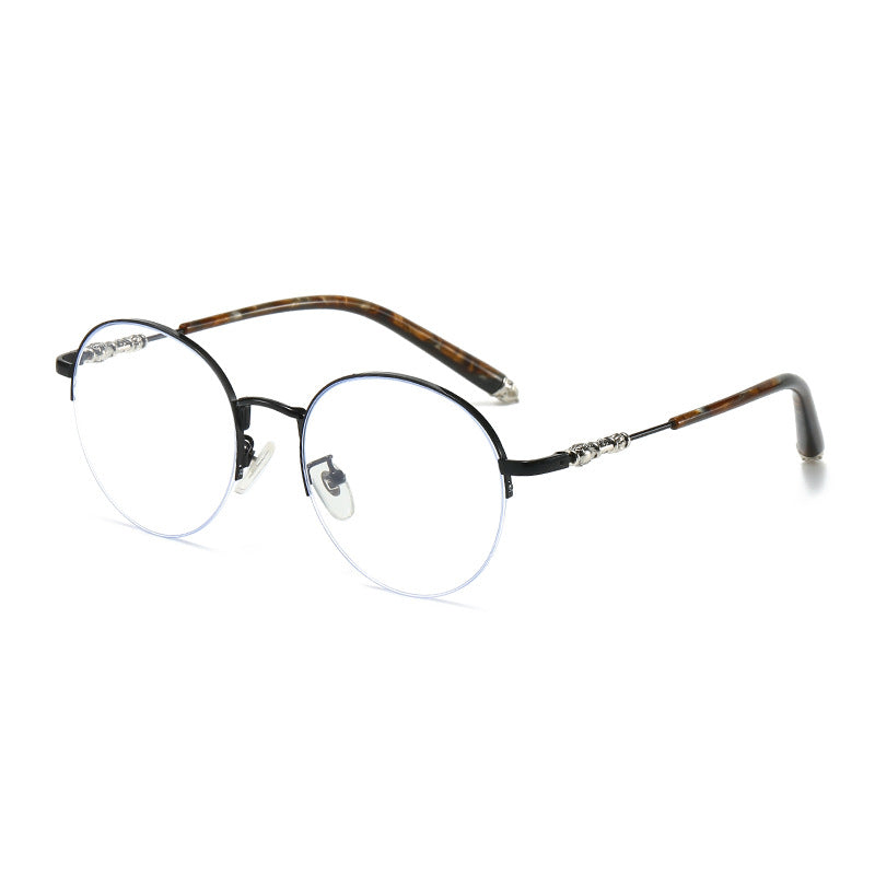 Women's round sunglasses with elegant metal frame and comfortable nose pads Bowlift