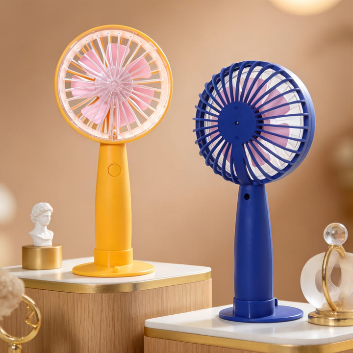 Women Portable Mini Hand Fan with Flexible USB Charging Function Bowlift