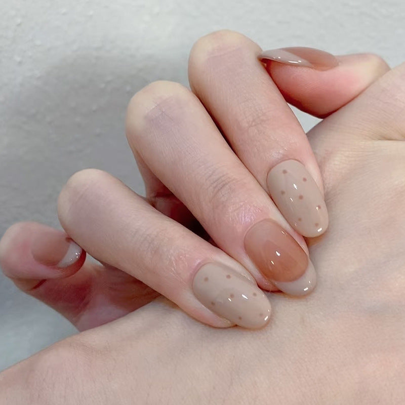 Natural Finish Press-On Nail Set Bowlift