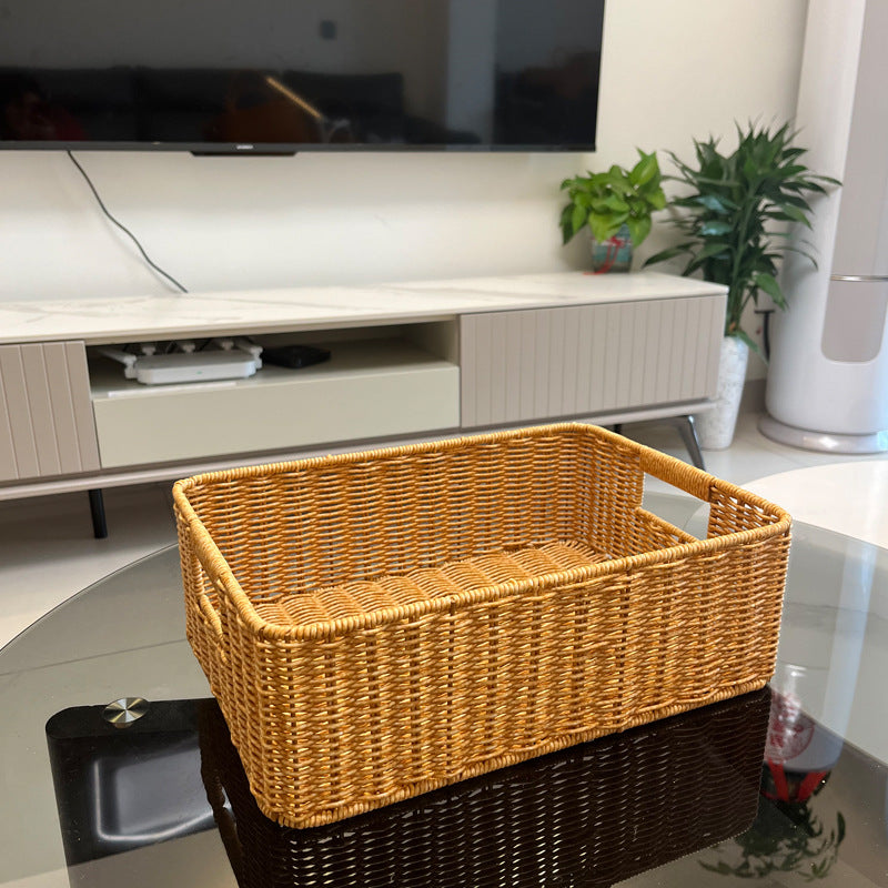 Handcrafted Rectangular Storage Basket Bowlift