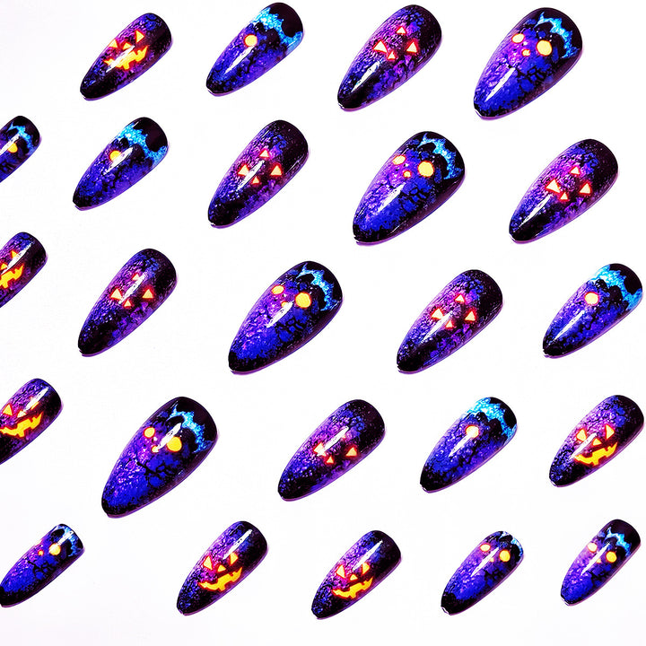 Spooky Pumpkin Themed Nail Art Bowlift