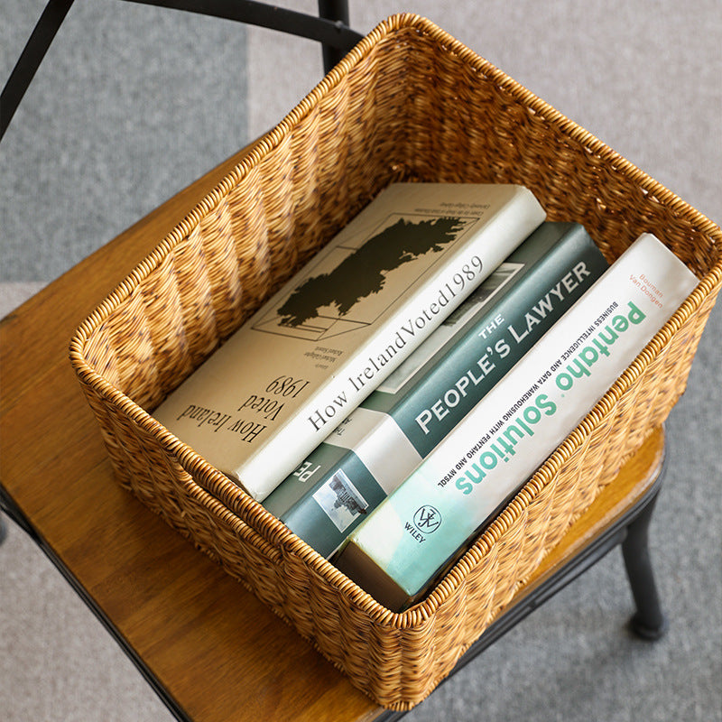 Home Storage Wicker Basket Bowlift