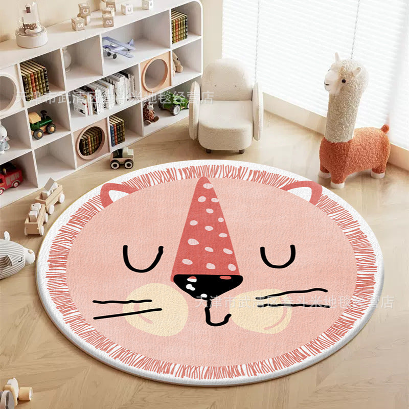 Cute Animal Theme Round Rug