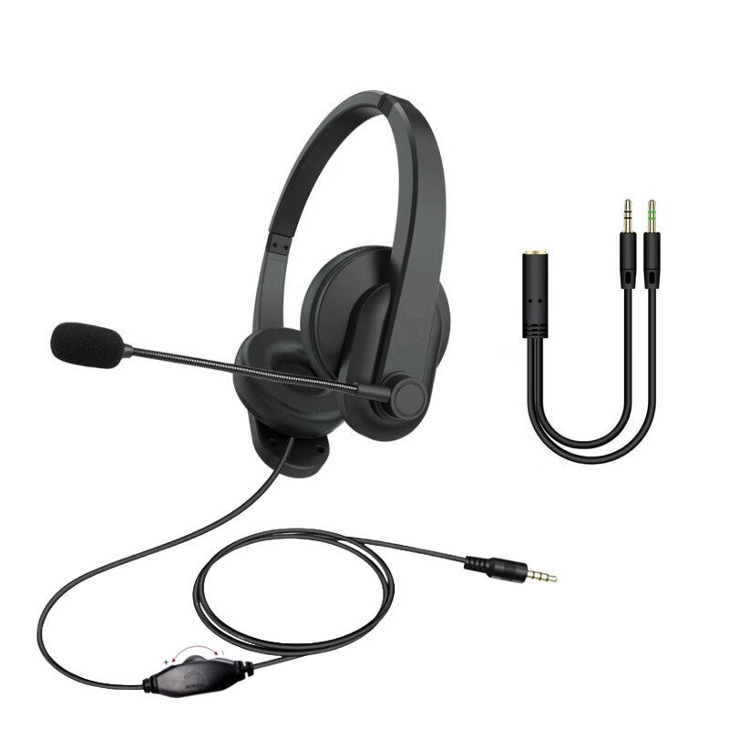 Dual-Microphone Noise-Canceling Headset Bowlift