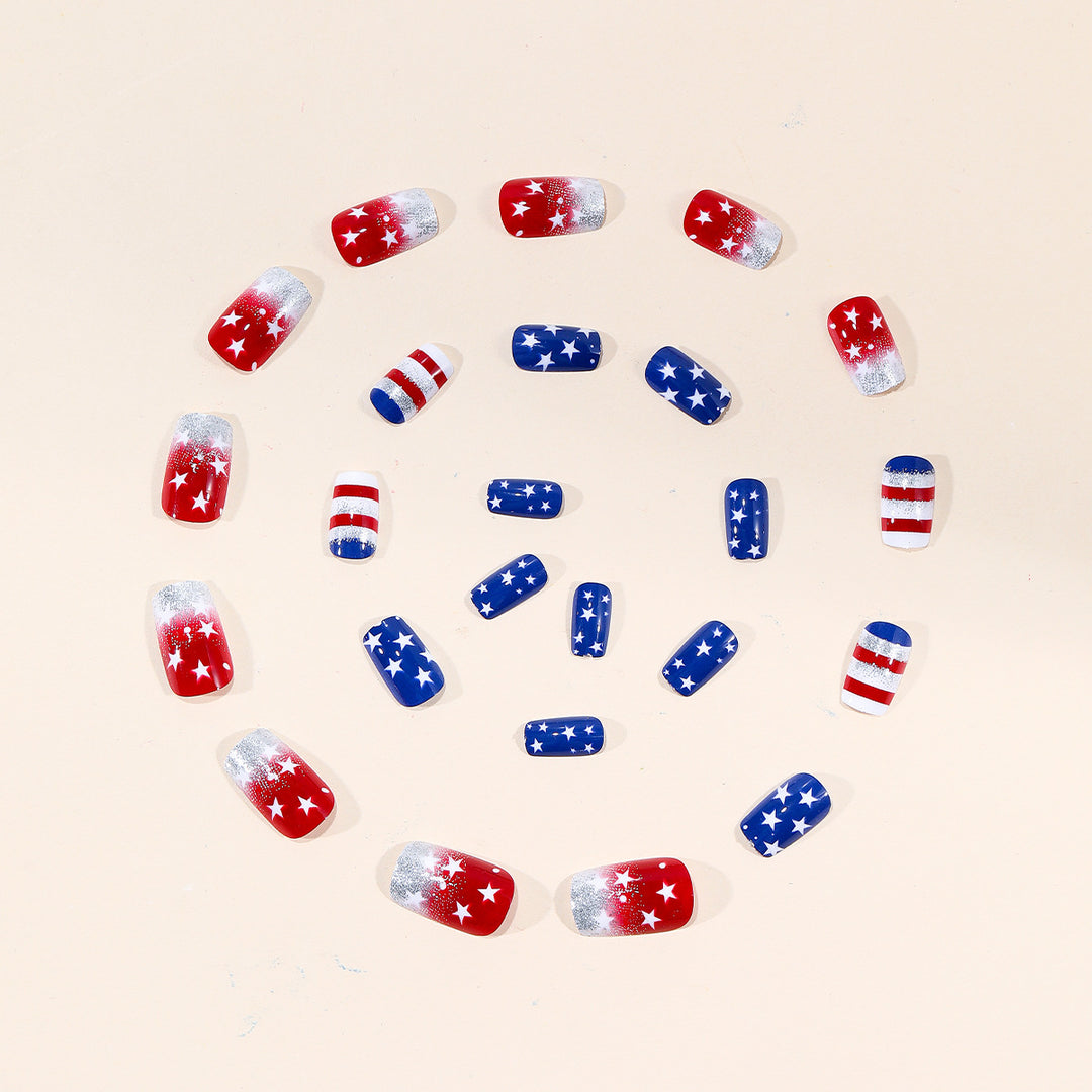 Patriotic Themed Nail Art Extensions Bowlift