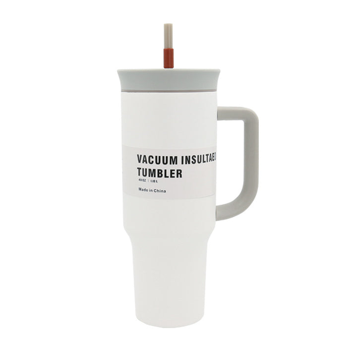 Women's Vacuum-Insulated Drinking Cup with Handle and Straw Bowlift