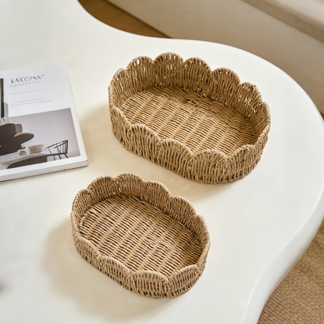 Decorative hand-woven storage basket Bowlift