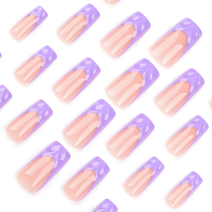 Artificial Nail Extensions with Elegant Gradient Bowlift