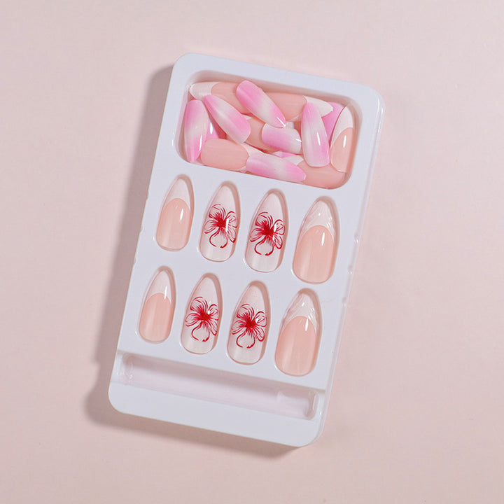 Premium Press-On Nail Set with Decorative Accents Bowlift