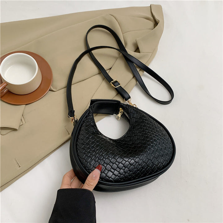 Textured Woven Crossbody Bag Bowlift