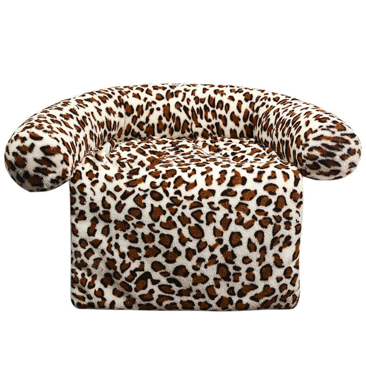 Plush Star Patterned  Lounge Chair  Dog Bed