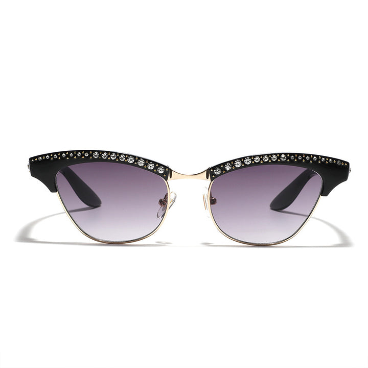 Women's Cat Eye Glasses with Elegant Glitter Details Bowlift