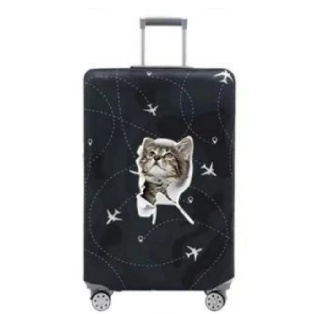 Women's hard shell suitcase with playful cat motif Bowlift