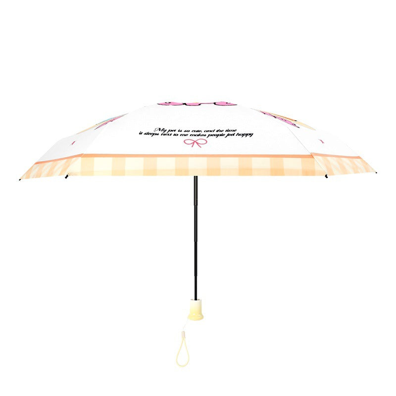 Women compact and lighter folding umbrella with automatic opening mechanism Bowlift