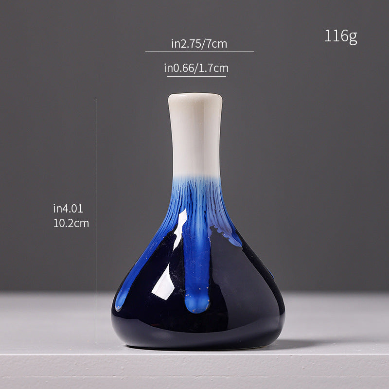 Artistic Glazed Ceramic Teardrop Vase