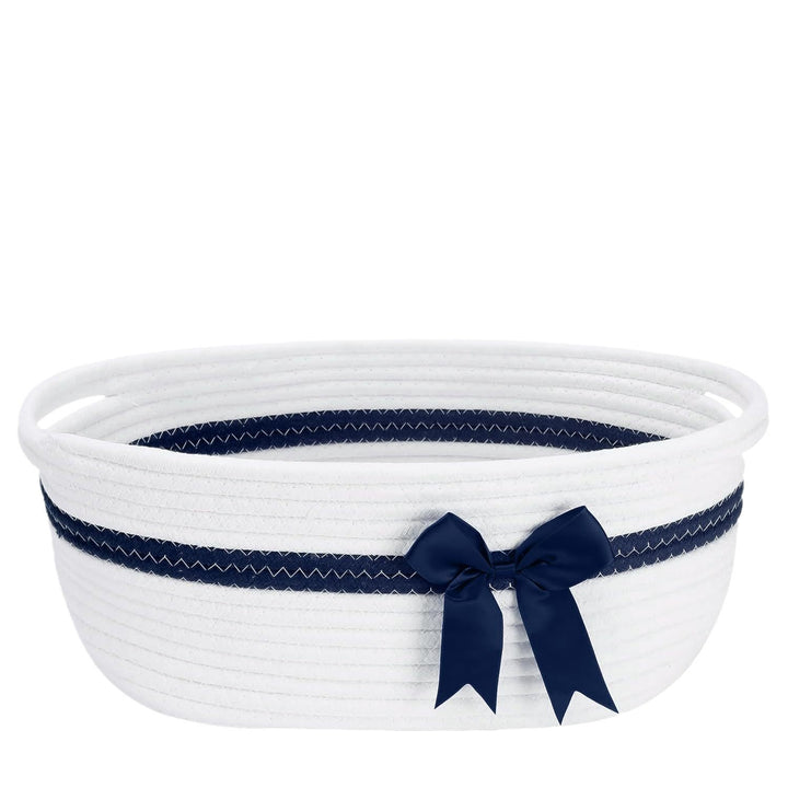 Women's decorative storage basket with bow accent Bowlift