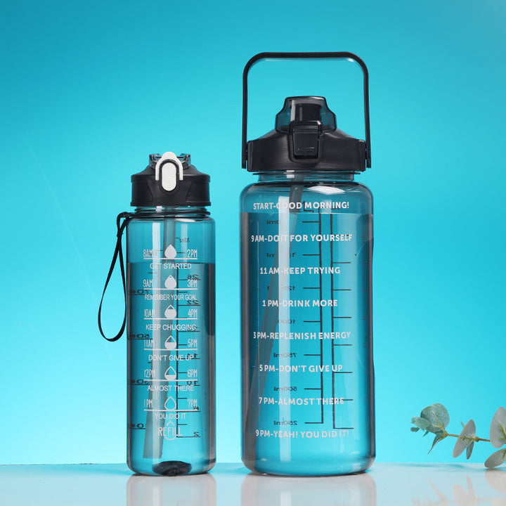 Women's Motivational Water Bottle with Time Markers Bowlift