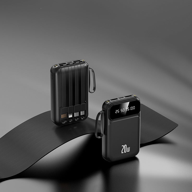 Portable power bank with integrated fast charging function and LCD display Bowlift