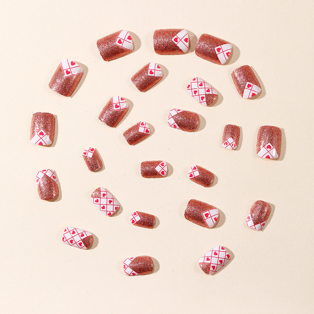 Stylish Heart-Patterned Nail Art Bowlift