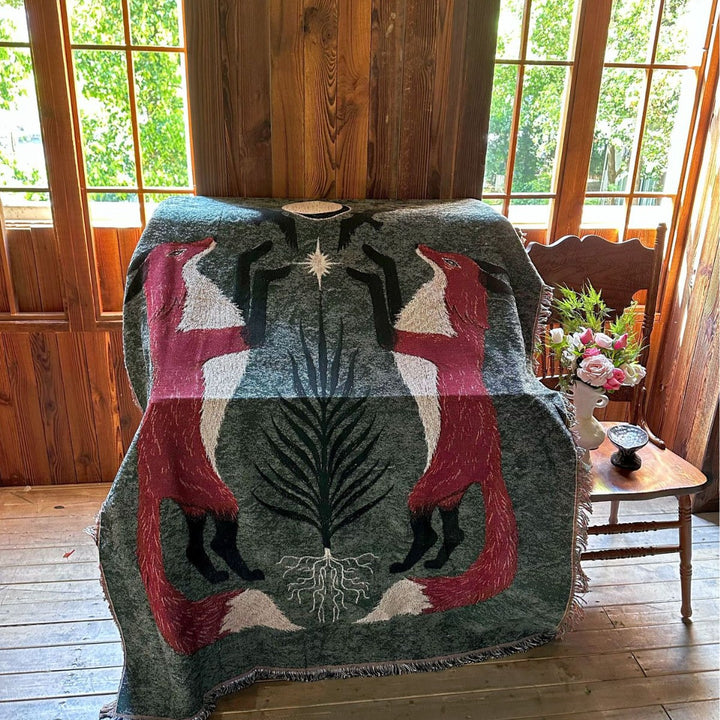 Artistic Wildlife Throw Blanket