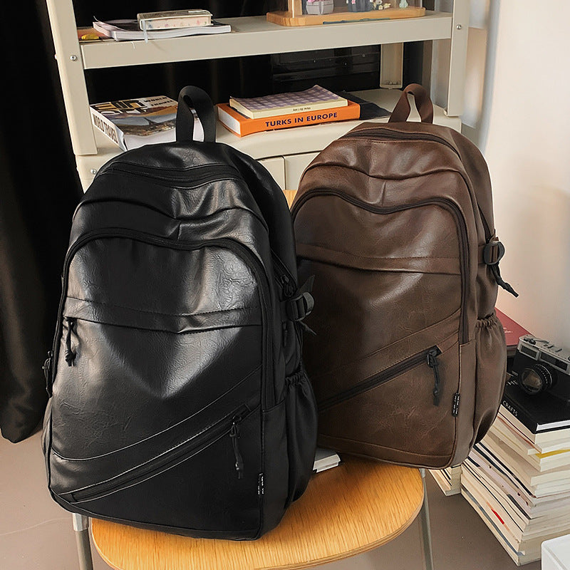 Premium Leather Laptop Backpack Bowlift