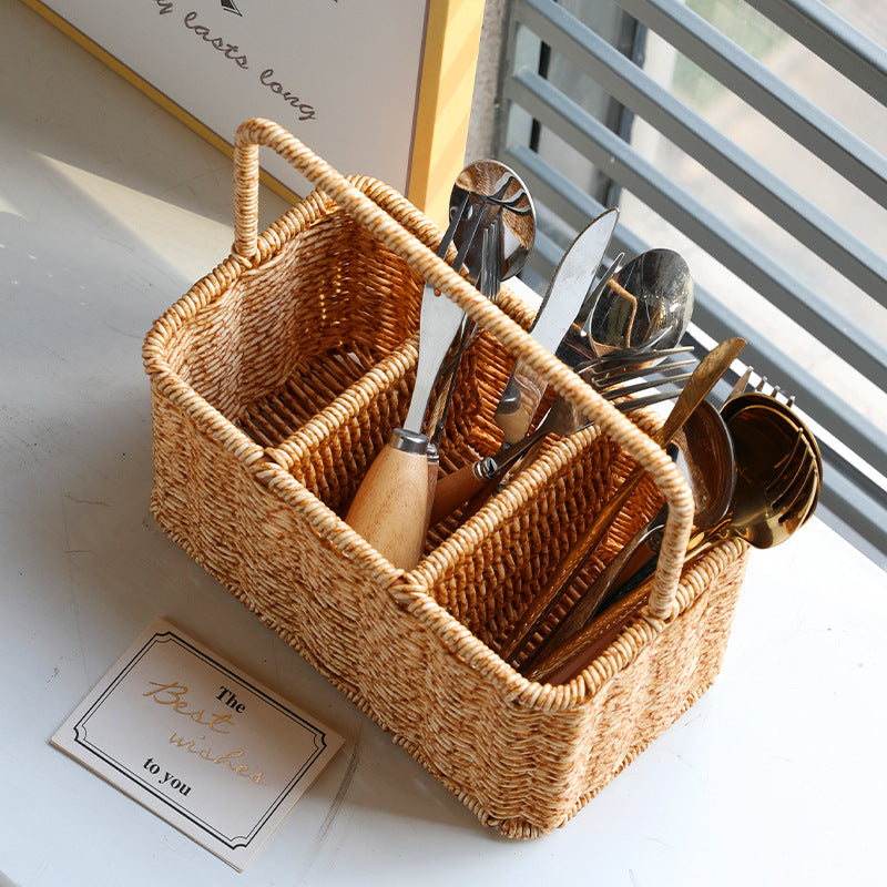 Unisex Handwoven Storage Basket with Dividers Bowlift