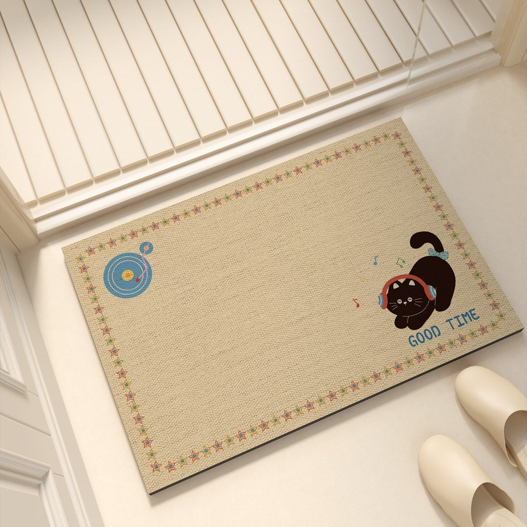 Playful dog-themed bath mat